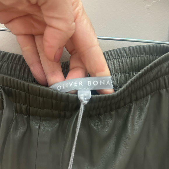 Oliver Bonas Vegan Leather Joggers - Picture 6 of 7